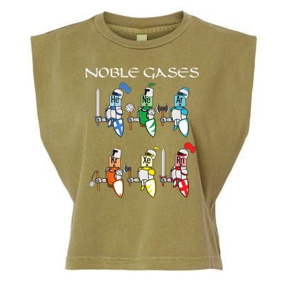 Funny Chemistry Medieval Science Noble Gases Knight Garment-Dyed Women's Muscle Tee