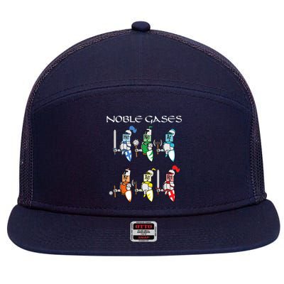 Funny Chemistry Medieval Science Noble Gases Knight 7 Panel Mesh Trucker Snapback Hat