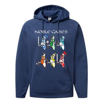 Funny Chemistry Medieval Science Noble Gases Knight Performance Fleece Hoodie