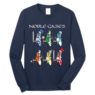 Funny Chemistry Medieval Science Noble Gases Knight Long Sleeve Shirt