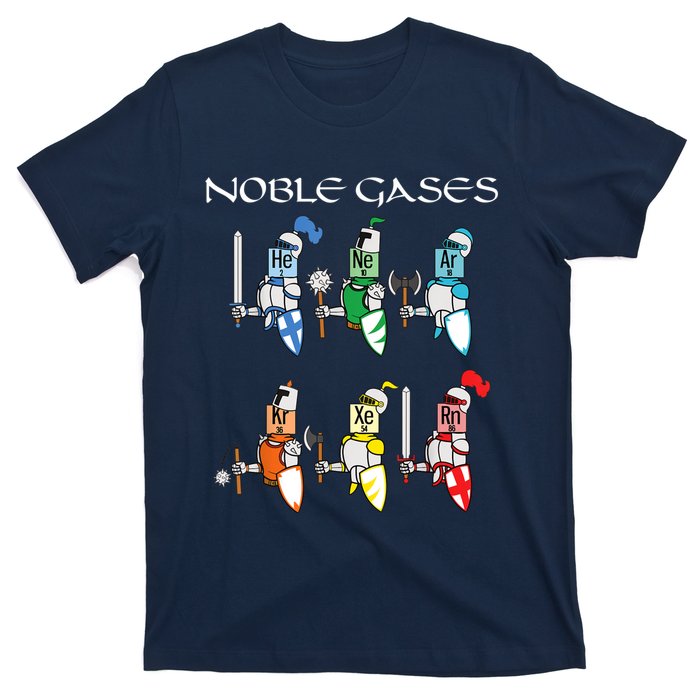 Funny Chemistry Medieval Science Noble Gases Knight T-Shirt