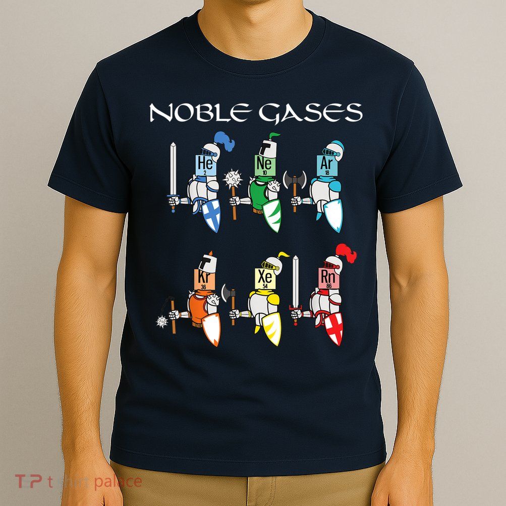 Funny Chemistry Medieval Science Noble Gases Knight T-Shirt