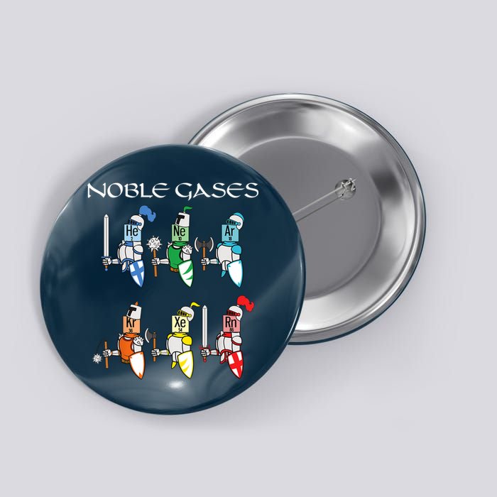 Funny Chemistry Medieval Science Noble Gases Knight Button