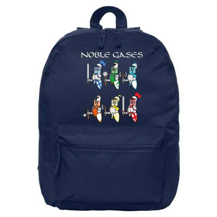 Funny Chemistry Medieval Science Noble Gases Knight 16 in Basic Backpack