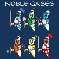 Funny Chemistry Medieval Science Noble Gases Knight 16 in Basic Backpack