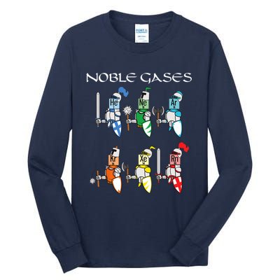 Funny Chemistry Medieval Science Noble Gases Knight Tall Long Sleeve T-Shirt