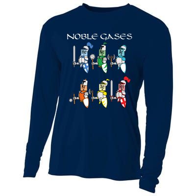 Funny Chemistry Medieval Science Noble Gases Knight Cooling Performance Long Sleeve Crew