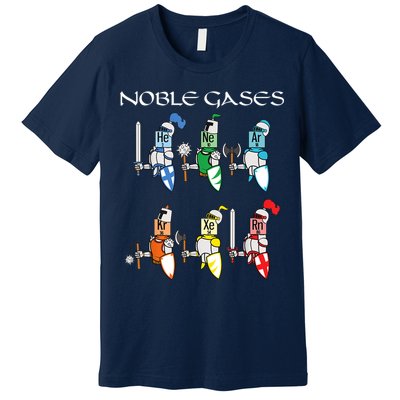 Funny Chemistry Medieval Science Noble Gases Knight Premium T-Shirt