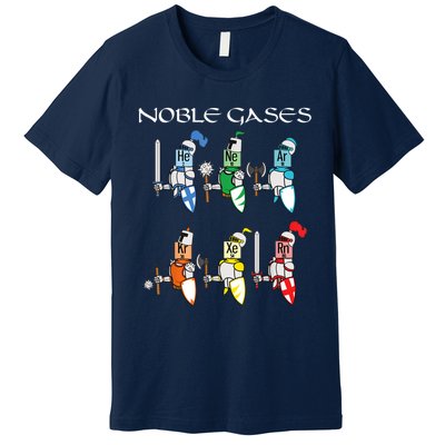 Funny Chemistry Medieval Science Noble Gases Knight Premium T-Shirt