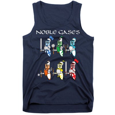 Funny Chemistry Medieval Science Noble Gases Knight Tank Top