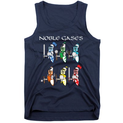 Funny Chemistry Medieval Science Noble Gases Knight Tank Top