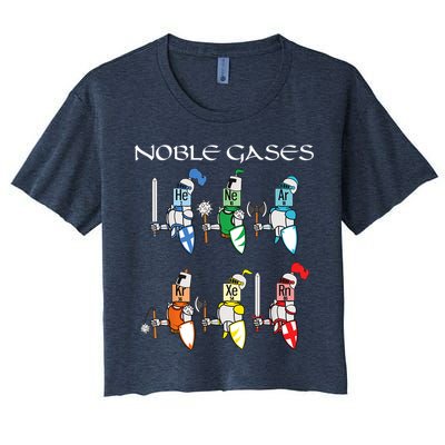 Funny Chemistry Medieval Science Noble Gases Knight Crop Top