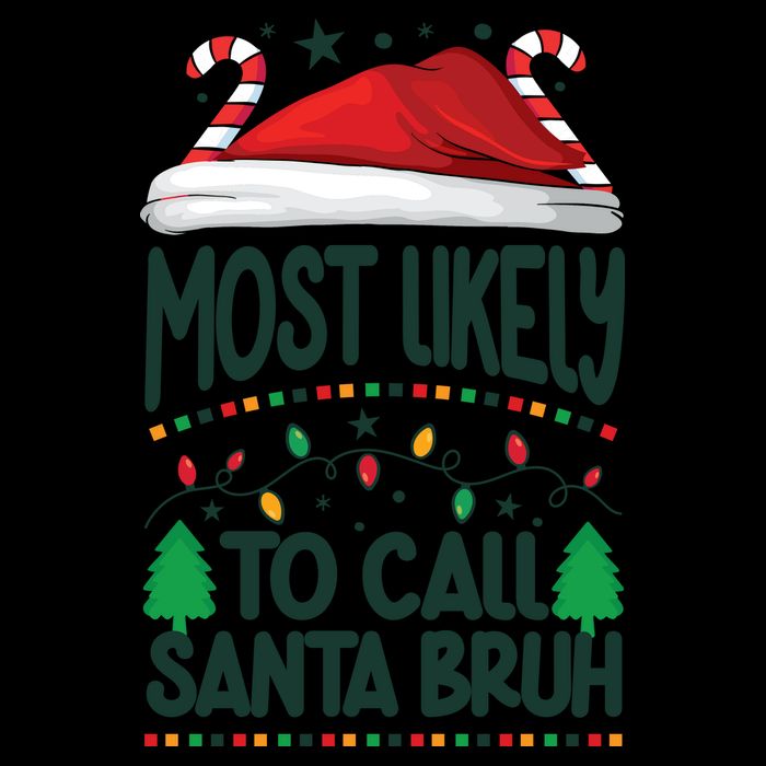 Funny Christmas Most Likely To Call Santa Bruh Mug