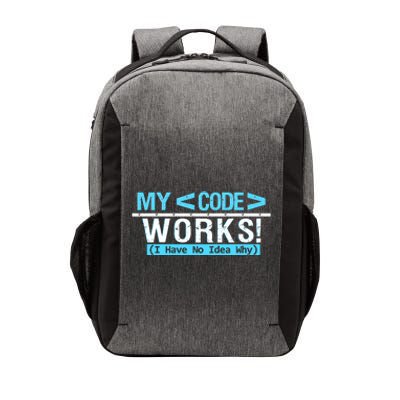 Funny Coder My Code Works I Have No Idea Why Vector Backpack