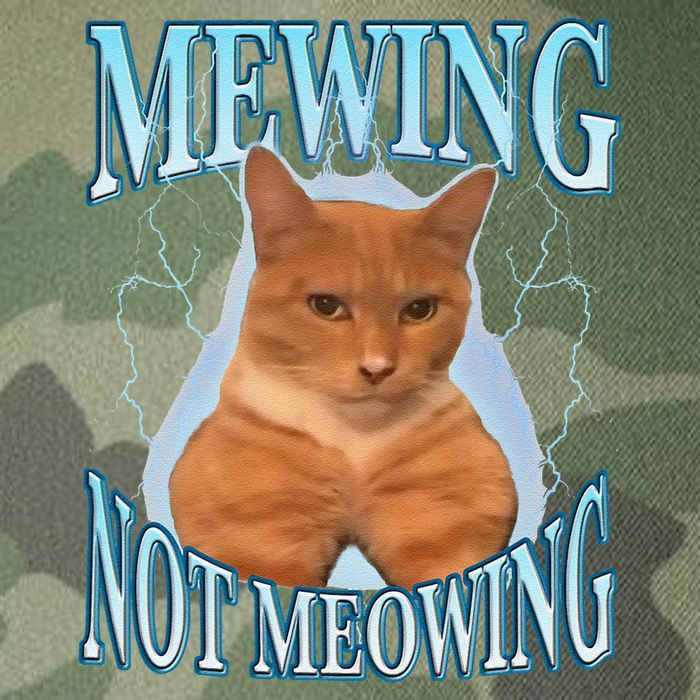 Funny Cat Meme Mewing Looksmax Meowing Cat Trend Legacy Tie Dye Trucker Hat