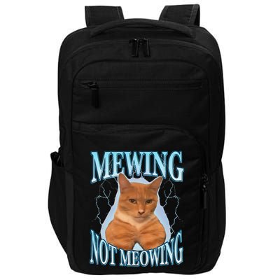 Funny Cat Meme Mewing Looksmax Meowing Cat Trend Impact Tech Backpack