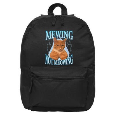 Funny Cat Meme Mewing Looksmax Meowing Cat Trend 16 in Basic Backpack