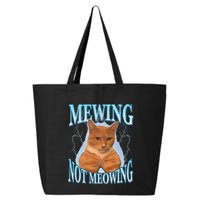 Funny Cat Meme Mewing Looksmax Meowing Cat Trend 25L Jumbo Tote
