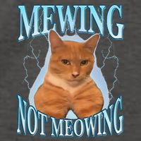 Funny Cat Meme Mewing Looksmax Meowing Cat Trend Vector Backpack