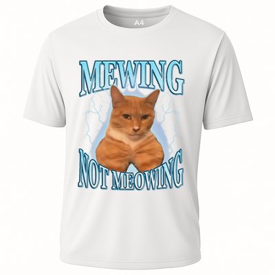 Funny Cat Meme Mewing Looksmax Meowing Cat Trend Performance Shirt