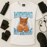 Funny Cat Meme Mewing Looksmax Meowing Cat Trend Performance Shirt