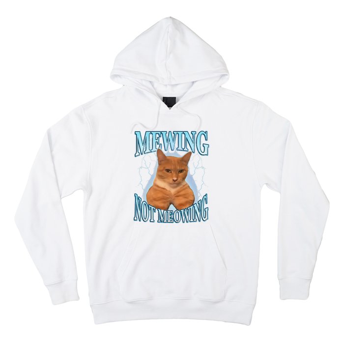 Funny Cat Meme Mewing Looksmax Meowing Cat Trend Hoodie