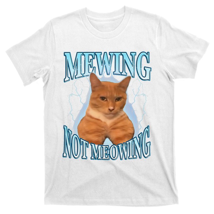 Funny Cat Meme Mewing Looksmax Meowing Cat Trend T-Shirt