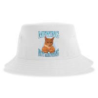 Funny Cat Meme Mewing Looksmax Meowing Cat Trend Sustainable Bucket Hat