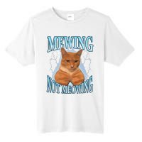 Funny Cat Meme Mewing Looksmax Meowing Cat Trend Tall Fusion ChromaSoft Performance T-Shirt