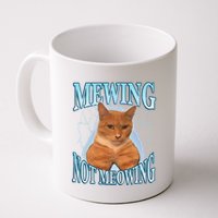 Funny Cat Meme Mewing Looksmax Meowing Cat Trend Mug