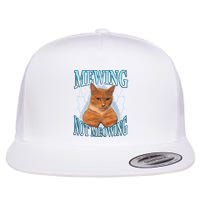 Funny Cat Meme Mewing Looksmax Meowing Cat Trend Flat Bill Trucker Hat