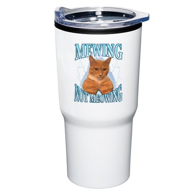Funny Cat Meme Mewing Looksmax Meowing Cat Trend Tumbler