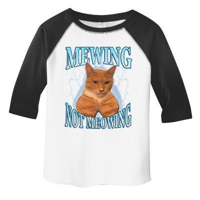 Funny Cat Meme Mewing Looksmax Meowing Cat Trend Toddler Fine Jersey T-Shirt
