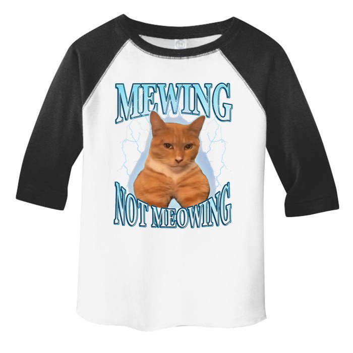 Funny Cat Meme Mewing Looksmax Meowing Cat Trend Toddler Fine Jersey T-Shirt