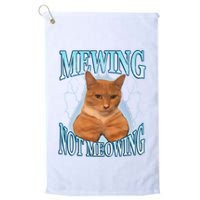 Funny Cat Meme Mewing Looksmax Meowing Cat Trend Golf Towel