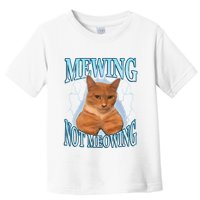 Funny Cat Meme Mewing Looksmax Meowing Cat Trend Toddler T-Shirt