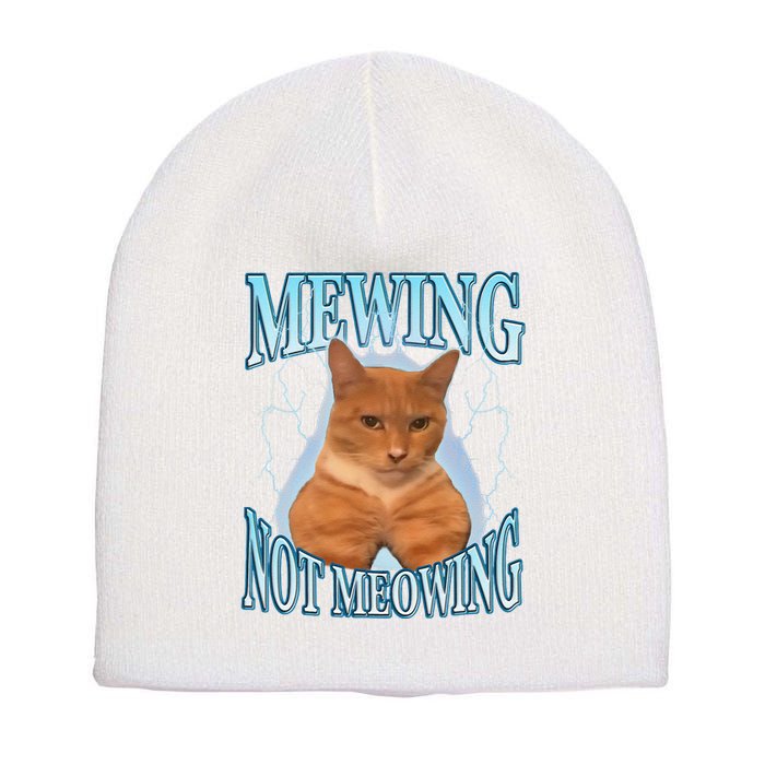 Funny Cat Meme Mewing Looksmax Meowing Cat Trend Short Acrylic Beanie