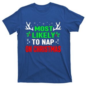 Funny Christmas Most Likely To Nap On Christmas T-Shirt