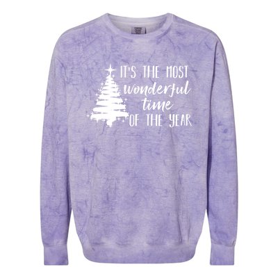 Funny Christmas Matching The Most Wonderful Time Of The Year Gift Colorblast Crewneck Sweatshirt