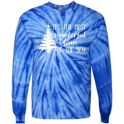 Funny Christmas Matching The Most Wonderful Time Of The Year Gift Tie-Dye Long Sleeve Shirt