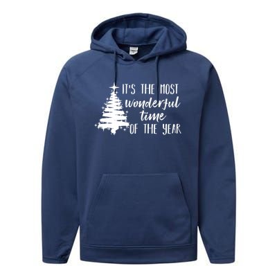 Funny Christmas Matching The Most Wonderful Time Of The Year Gift Performance Fleece Hoodie