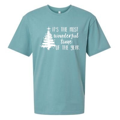 Funny Christmas Matching The Most Wonderful Time Of The Year Gift Sueded Cloud Jersey T-Shirt