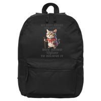 Funny Cat My Body Knows How Old I Am But Mind Refuses 16 in Basic Backpack