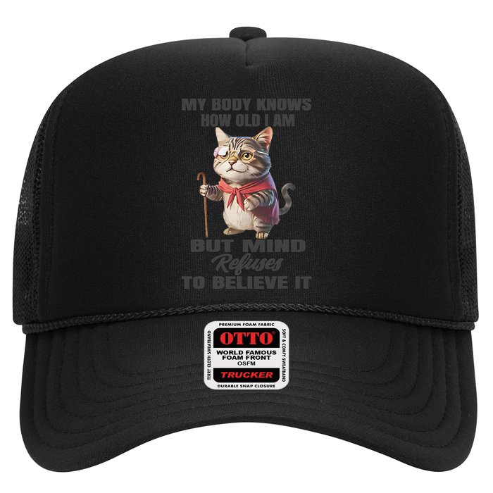 Funny Cat My Body Knows How Old I Am But Mind Refuses Hat
