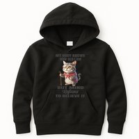 Funny Cat My Body Knows How Old I Am But Mind Refuses Kids Hoodie