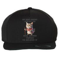 Funny Cat My Body Knows How Old I Am But Mind Refuses Wool Snapback Cap