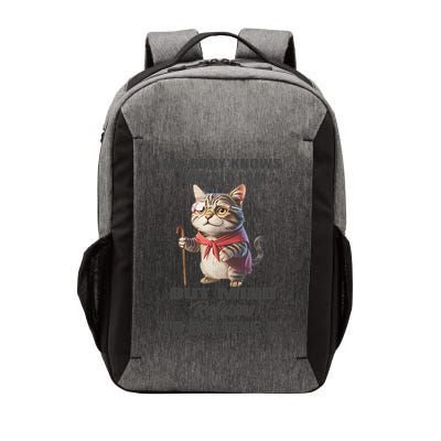 Funny Cat My Body Knows How Old I Am But Mind Refuses Vector Backpack
