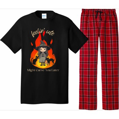 Feeling Cute Might Curse You Later Cute Witch Pajama Set