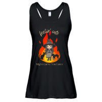 Feeling Cute Might Curse You Later Cute Witch Ladies Essential Flowy Tank