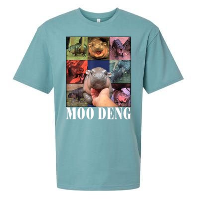 Funny Cute Moodeng Baby Pygmy Hippo Gift Sueded Cloud Jersey T-Shirt